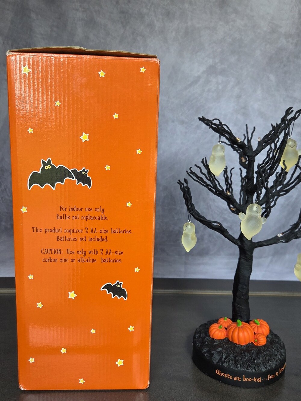 Vintage Hallmark Lighted Halloween Tree - Black Tabletop Pre-Lit Display - NWOT - Picture 2 of 7